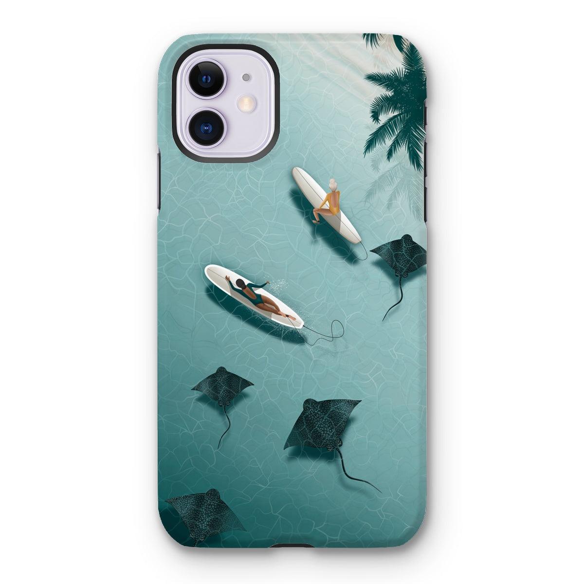 Dancing with rays reinforced phone case