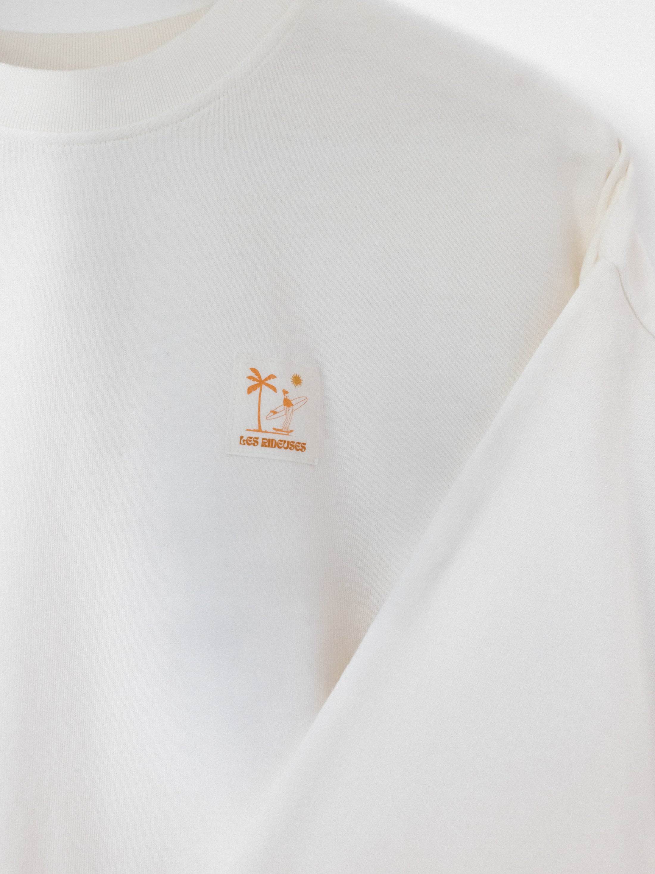 Sweat-shirt oversize French terry écru