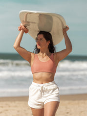 Short French terry écru