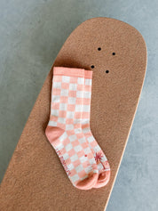 Chaussettes Les Rideuses Coral checker