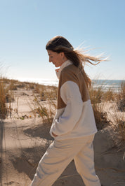 Polaire Double poches bi-matière velours