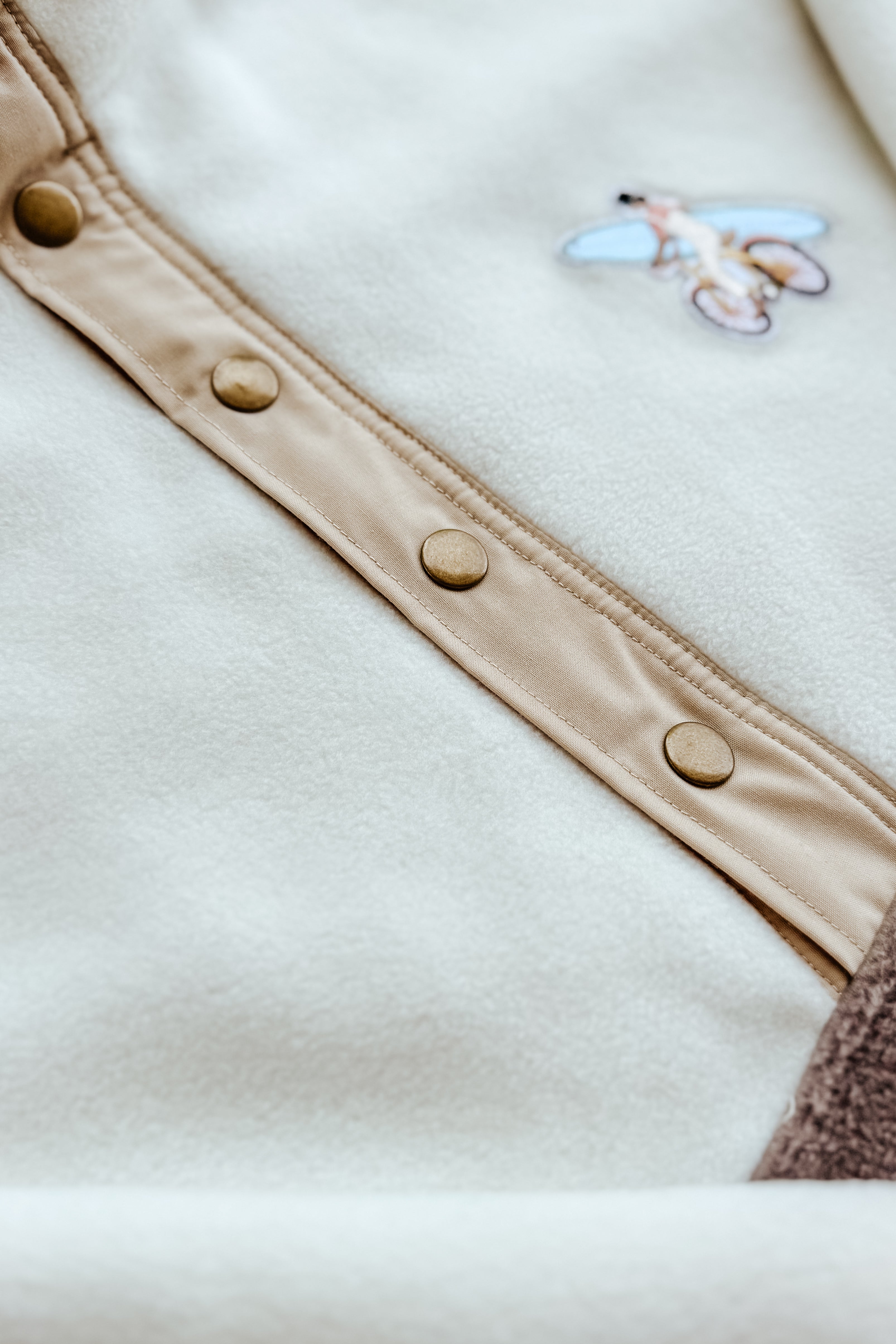 Veste polaire écru et cappuccino / Exemplaire unique