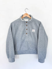 Pull polaire gris chiné