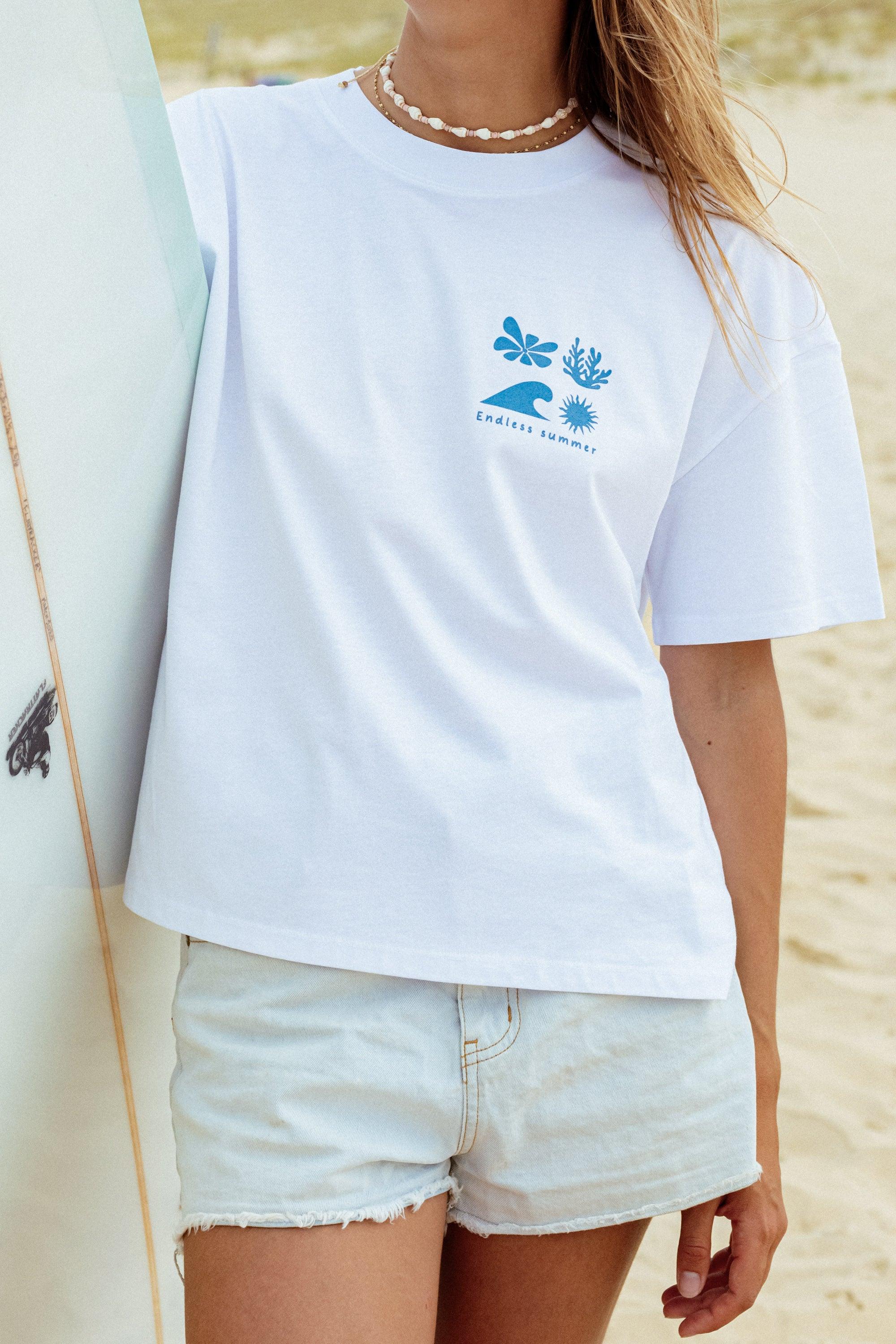 T-shirt oversize Endless summer blanc