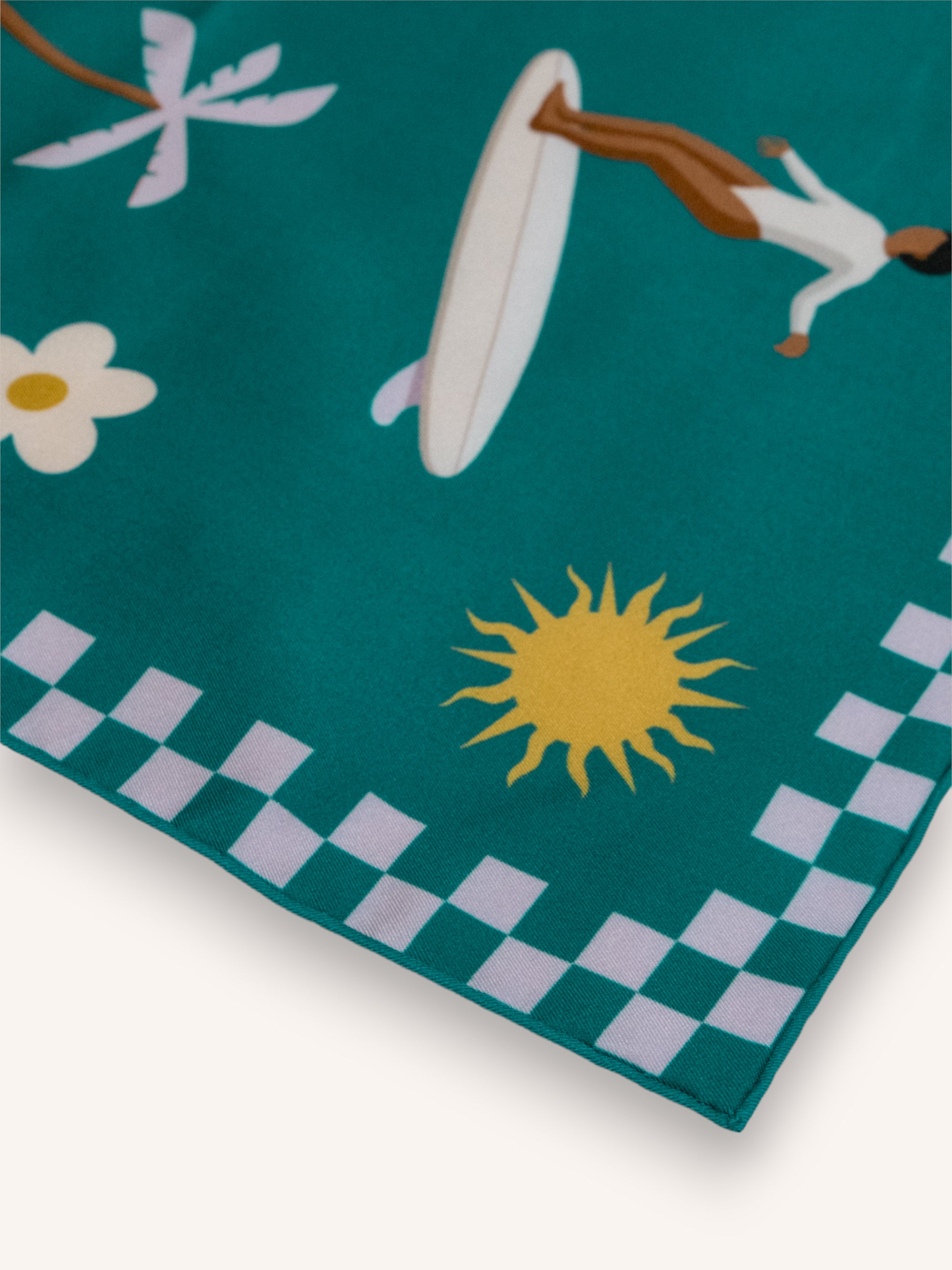 Foulard en soie Sunny days (vert)