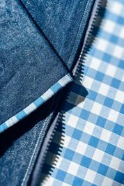 Veste Denim brut et vichy