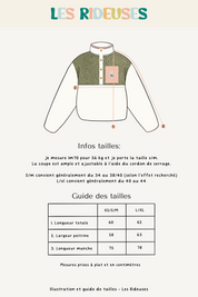 Veste polaire sherpa kaki clair/écru et rose