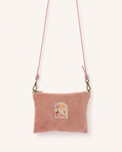 Pochette sacoche en éponge terracotta avec corde amovible