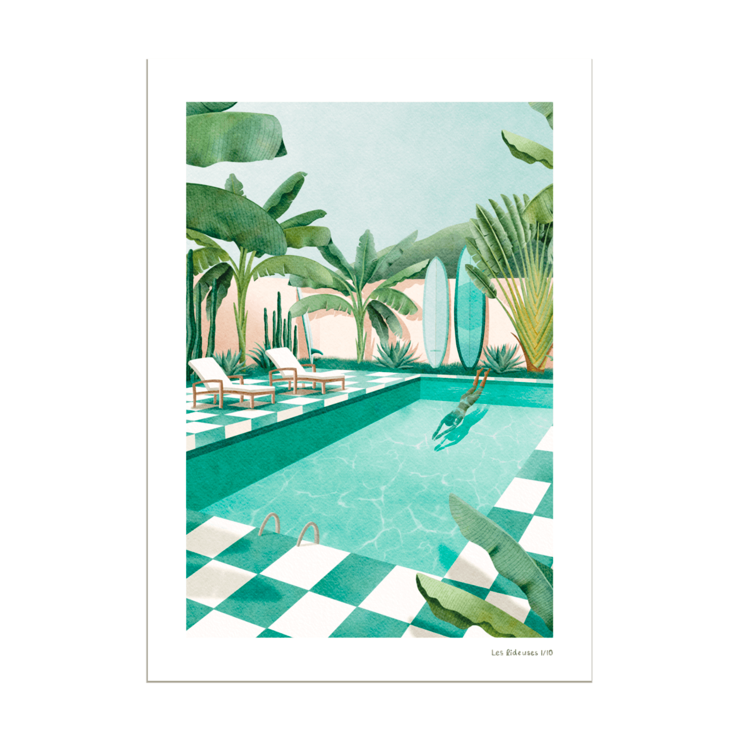 Tropical vibes - affiche A5 - édition limitée