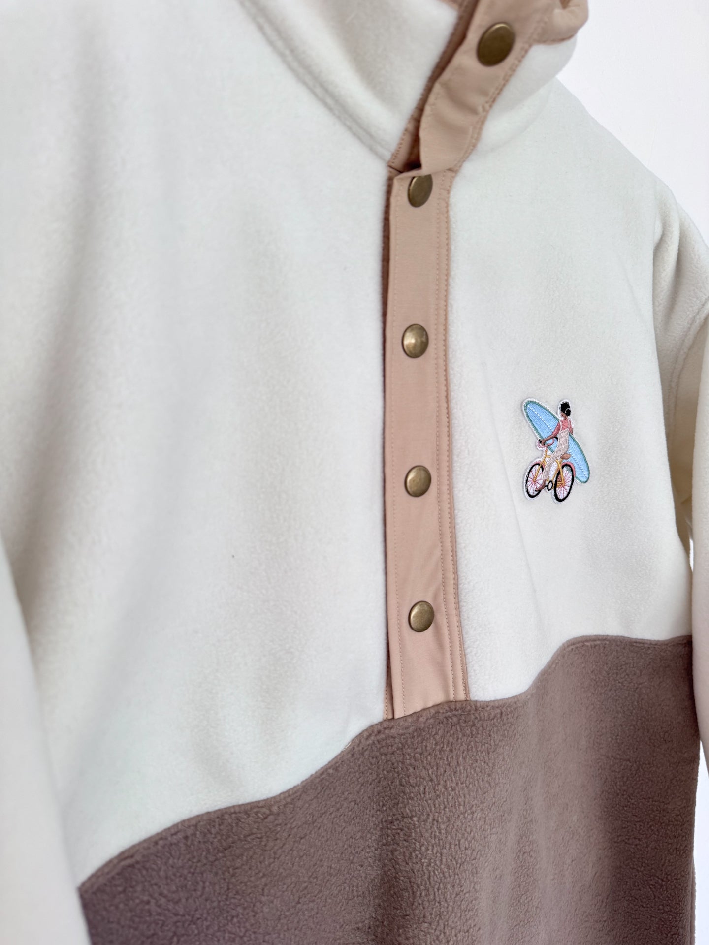 Veste polaire écru et cappuccino / Exemplaire unique