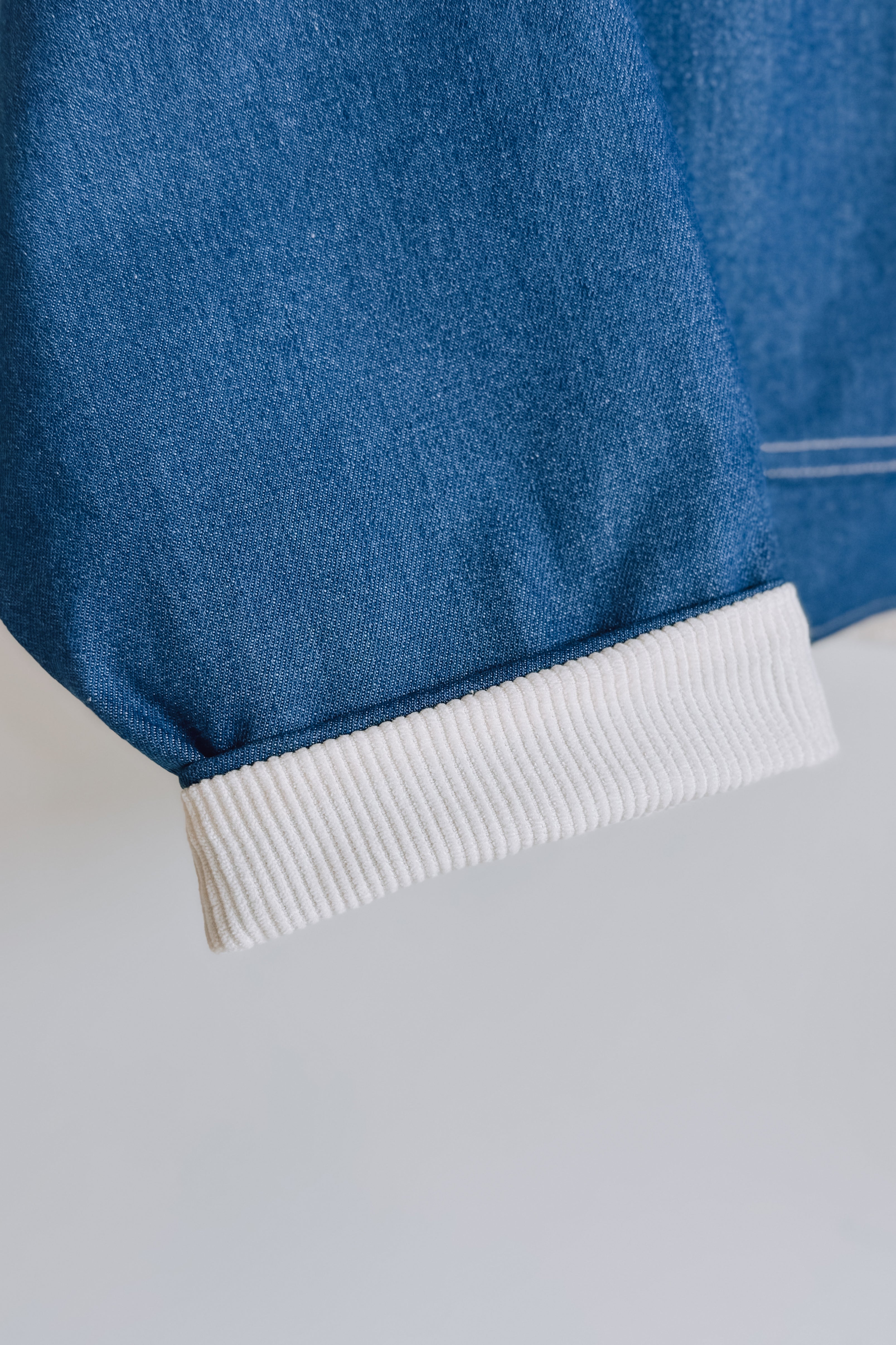 Veste 2 en 1 réversible Jean moyen/velours écru