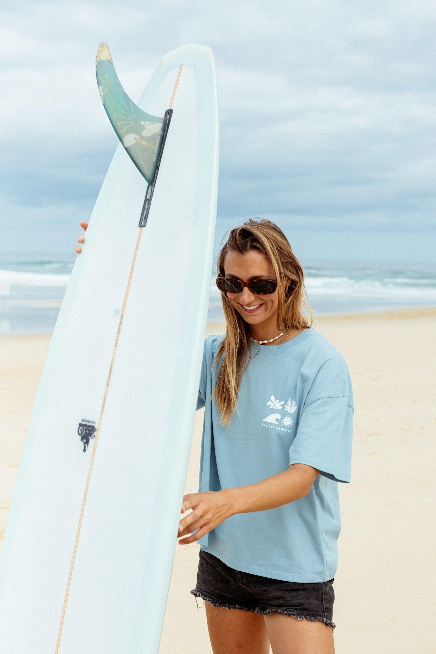 T-shirt oversize Endless summer bleu