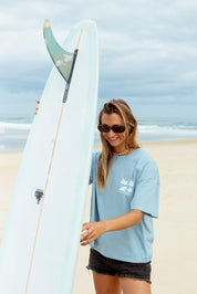 T-shirt oversize Endless summer bleu
