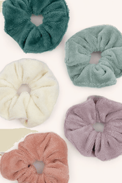 Chouchou en éponge vert sauge