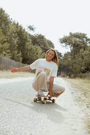 T-shirt oversize Surf life crème