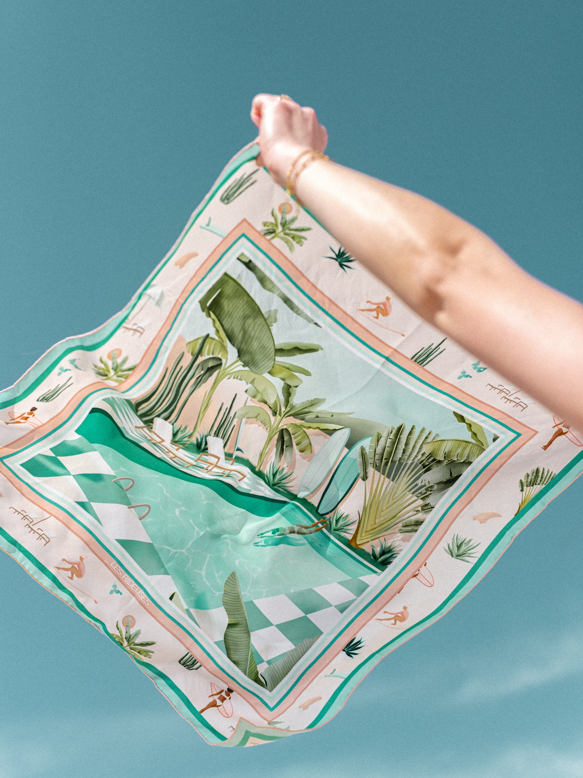 Foulard en soie Tropical vibes