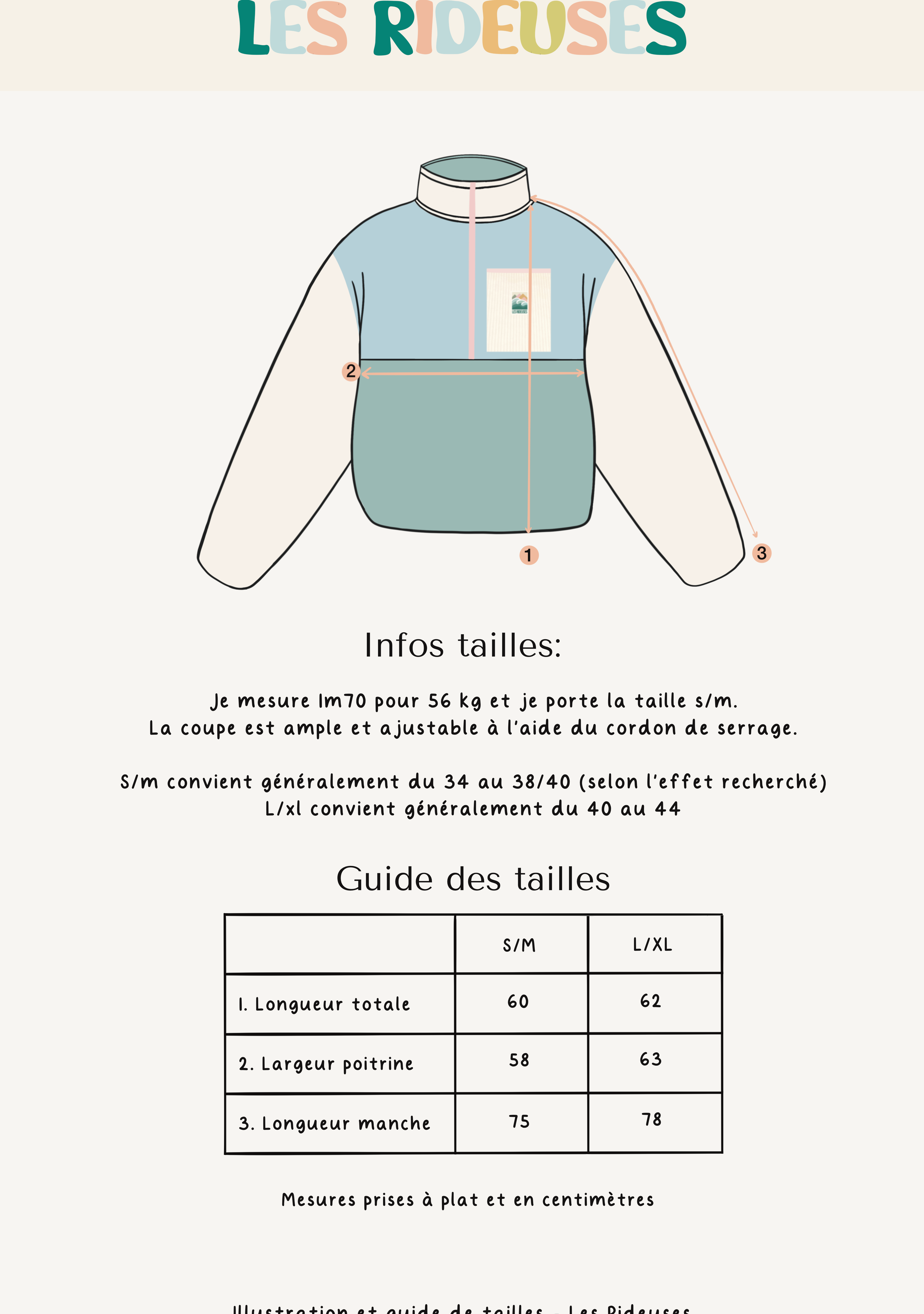 Pull polaire bleu & vert pastels