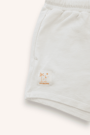 Short French terry écru