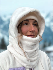 Capuche écru fluffy