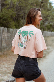 T-shirt oversize court Girls gang