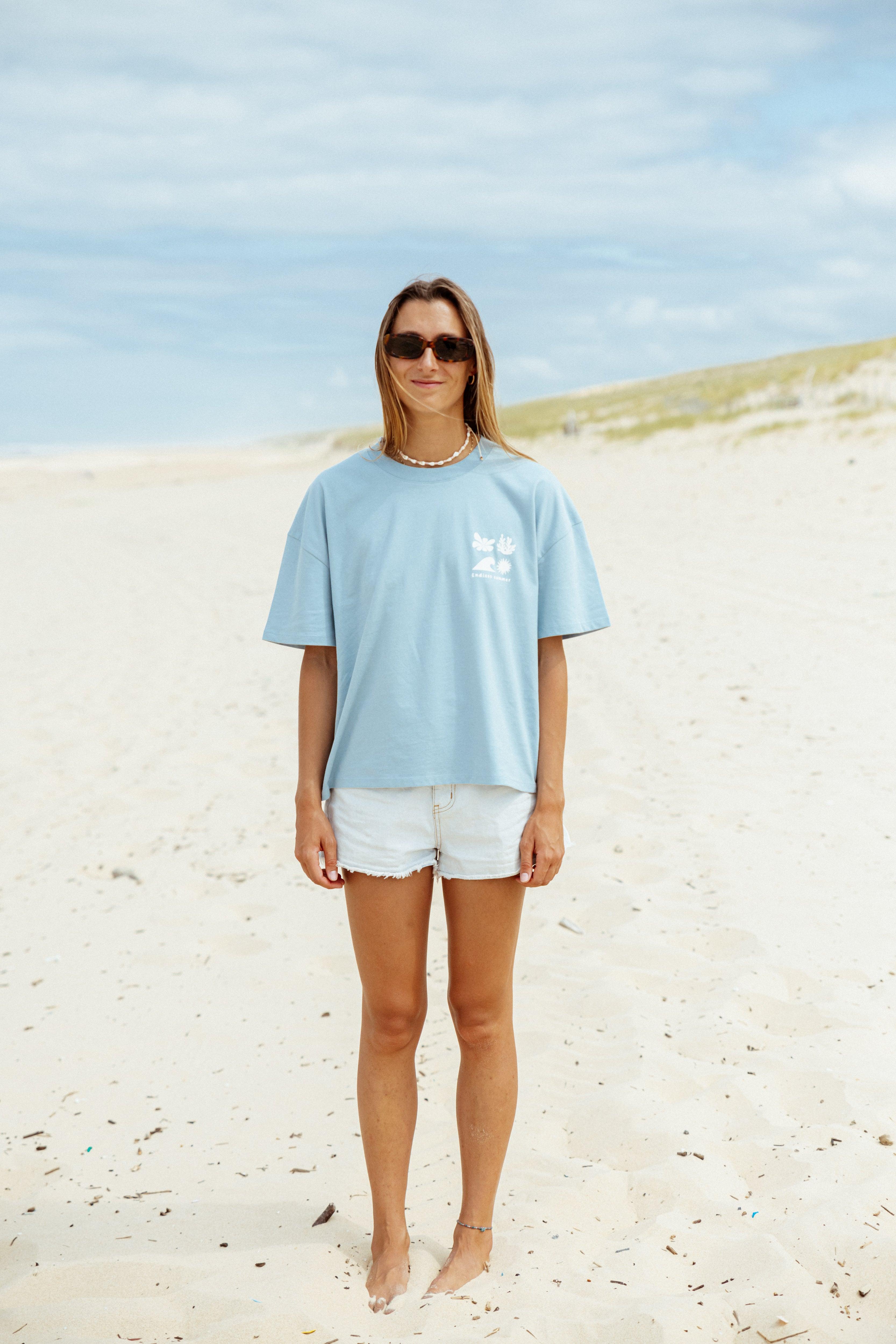 T-shirt oversize Endless summer bleu
