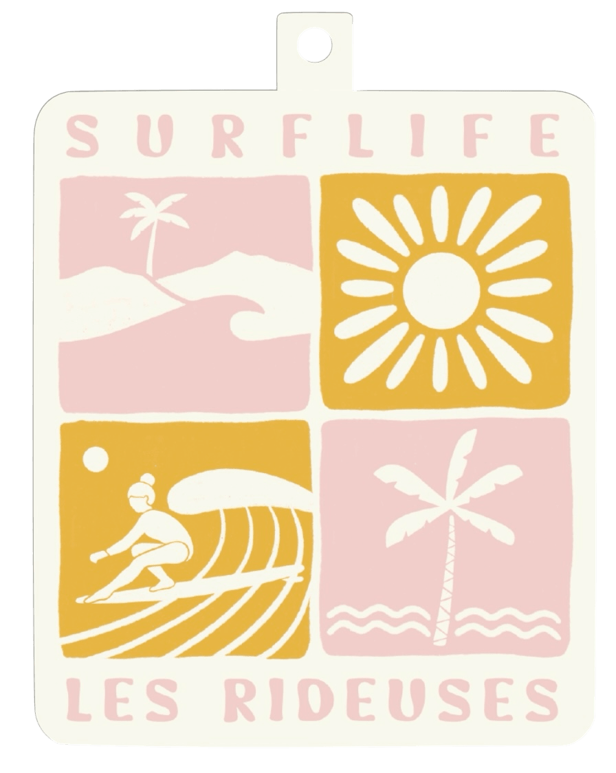 Autocollant hangtag Surf life