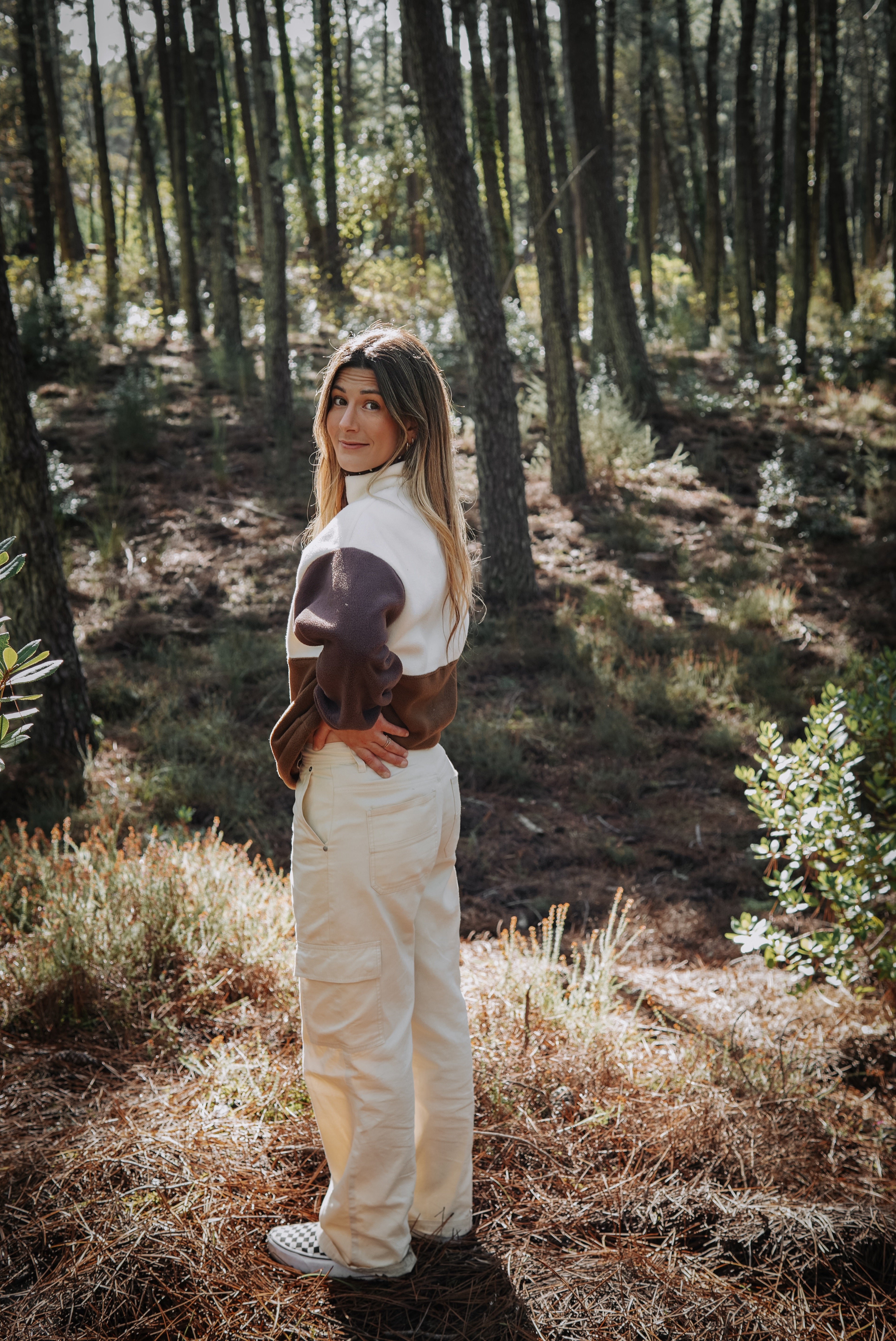 Pull polaire Café Léo velours - Écusson au choix