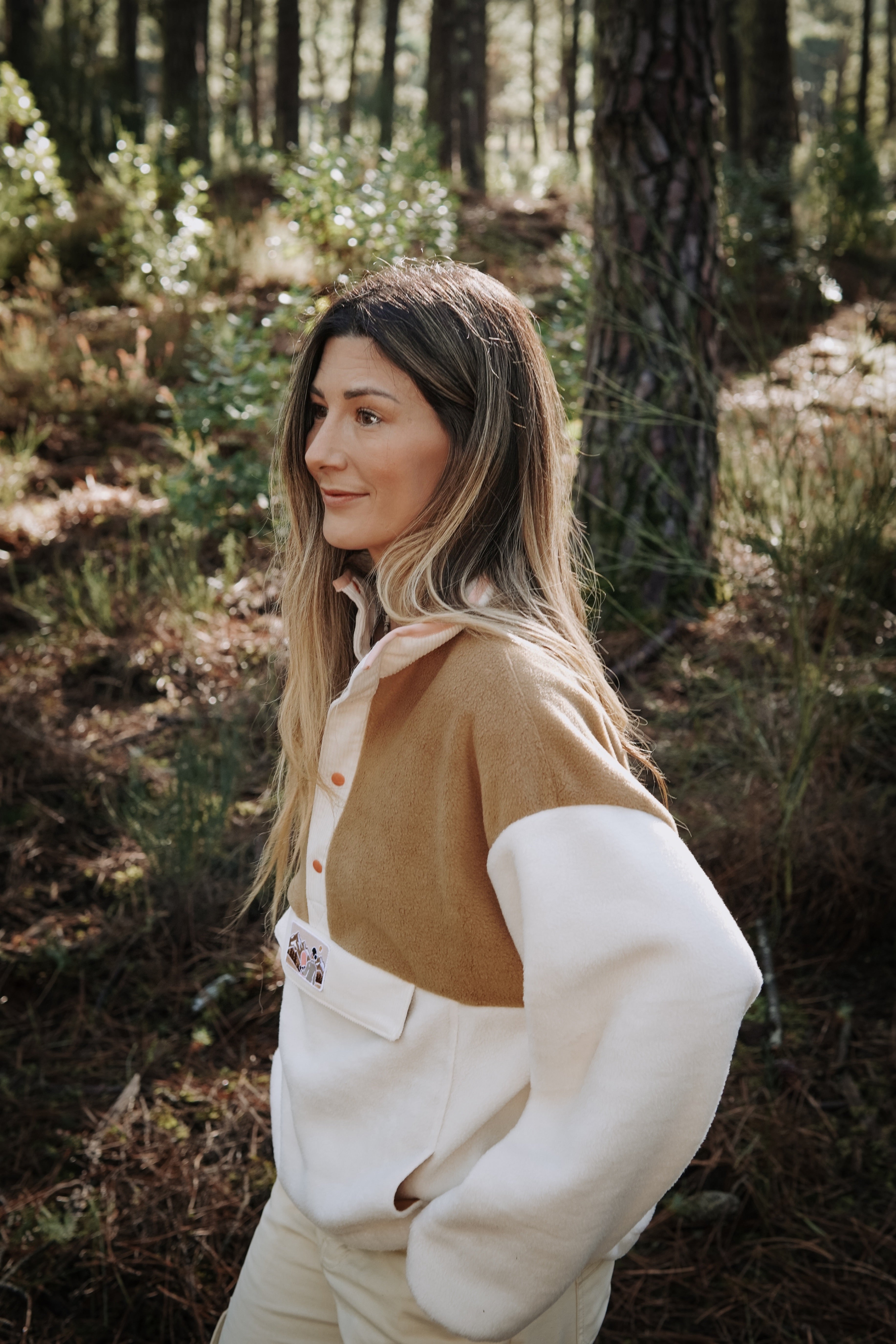 Polaire Double poches bi-matière velours