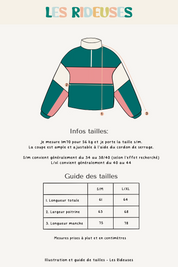 Pull polaire vert & rose