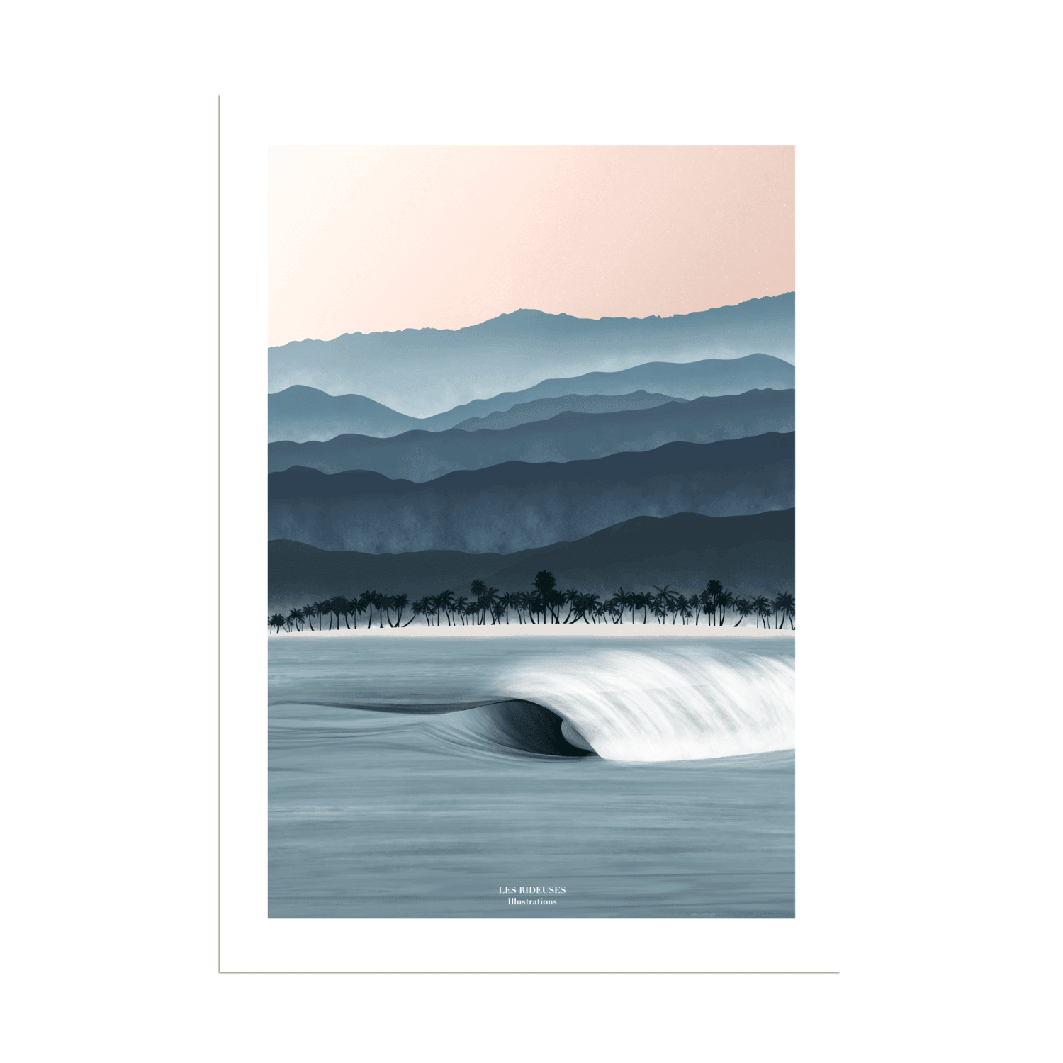 Sunrise between ocean & mountains