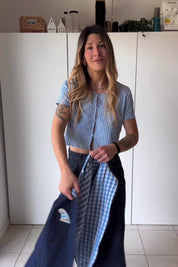 Veste Denim brut et vichy