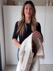 Polaire fluffly écru et léopard marron - Édition limitée.