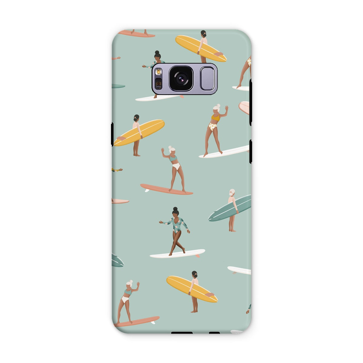 Surf pattern reinforced phone case