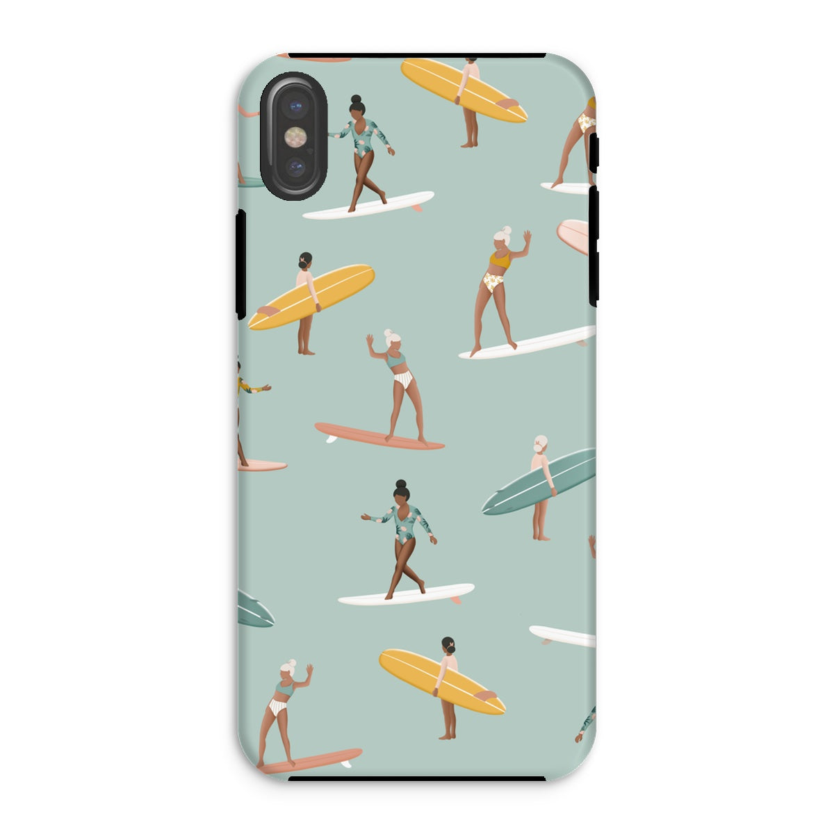 Surf pattern reinforced phone case