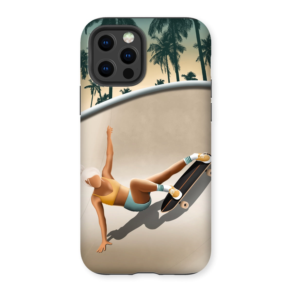 Skateboarding in Venice beach reinforced phone case