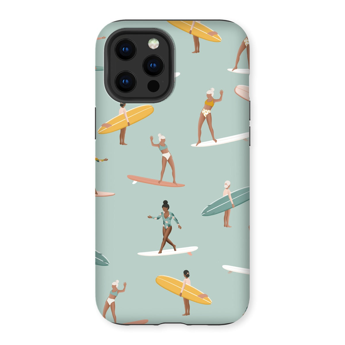 Surf pattern reinforced phone case