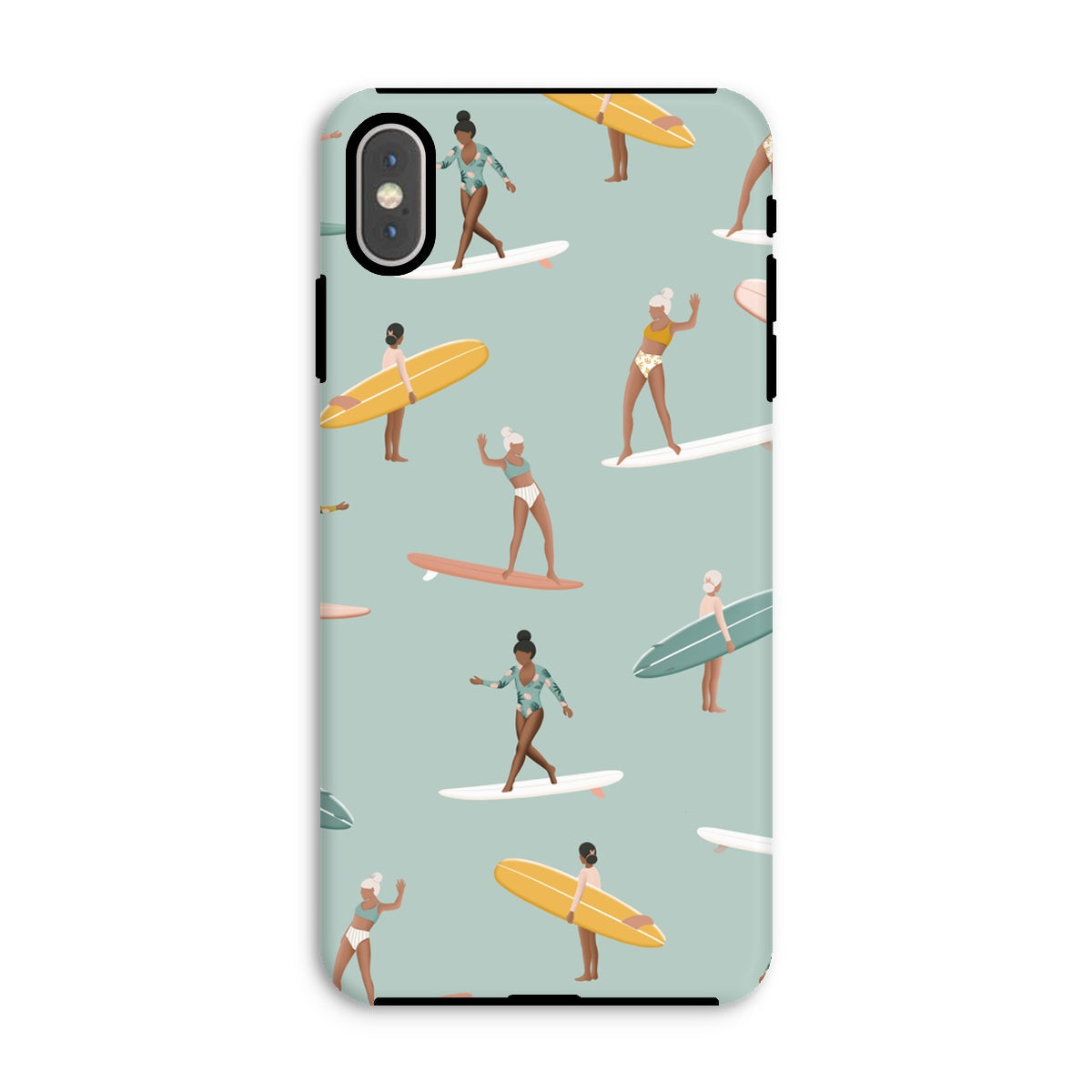 Surf pattern reinforced phone case