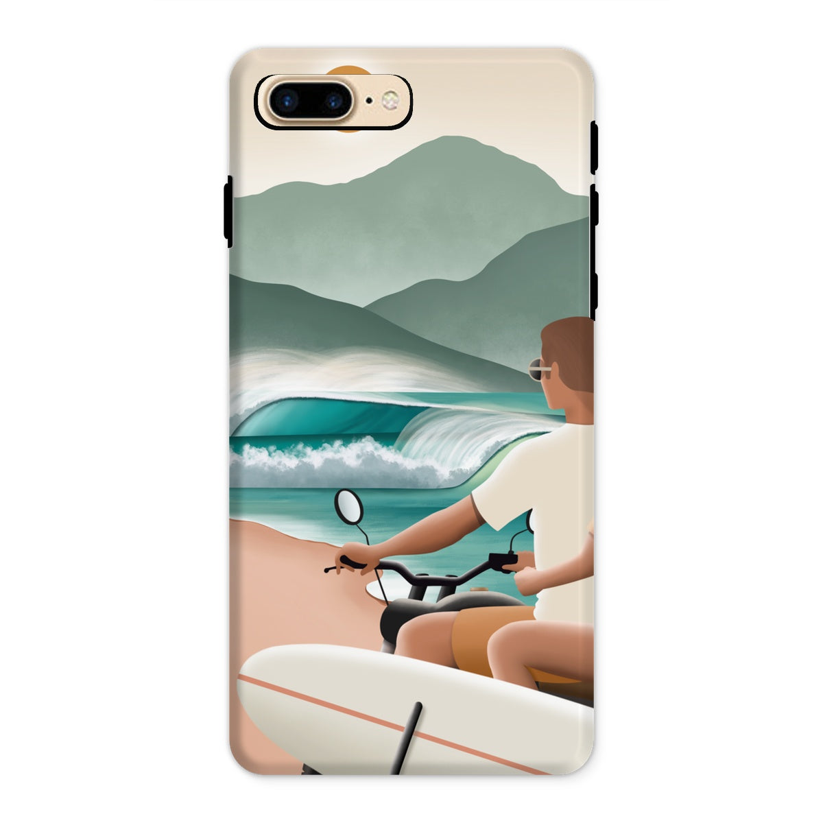 Surf love reinforced phone case