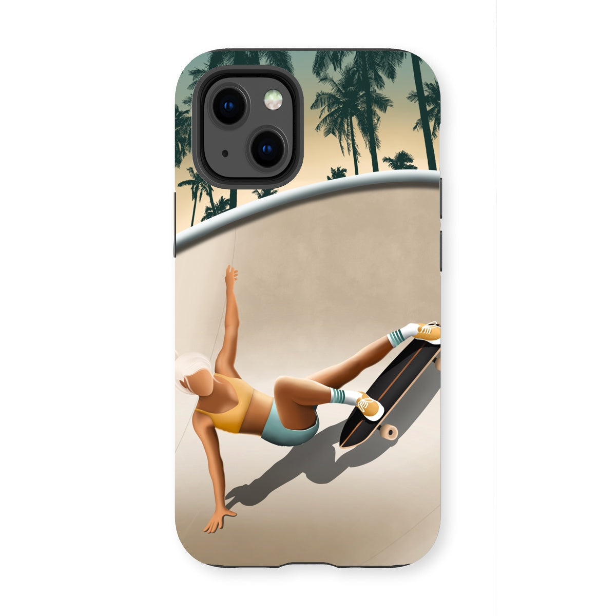 Skateboarding in Venice beach reinforced phone case