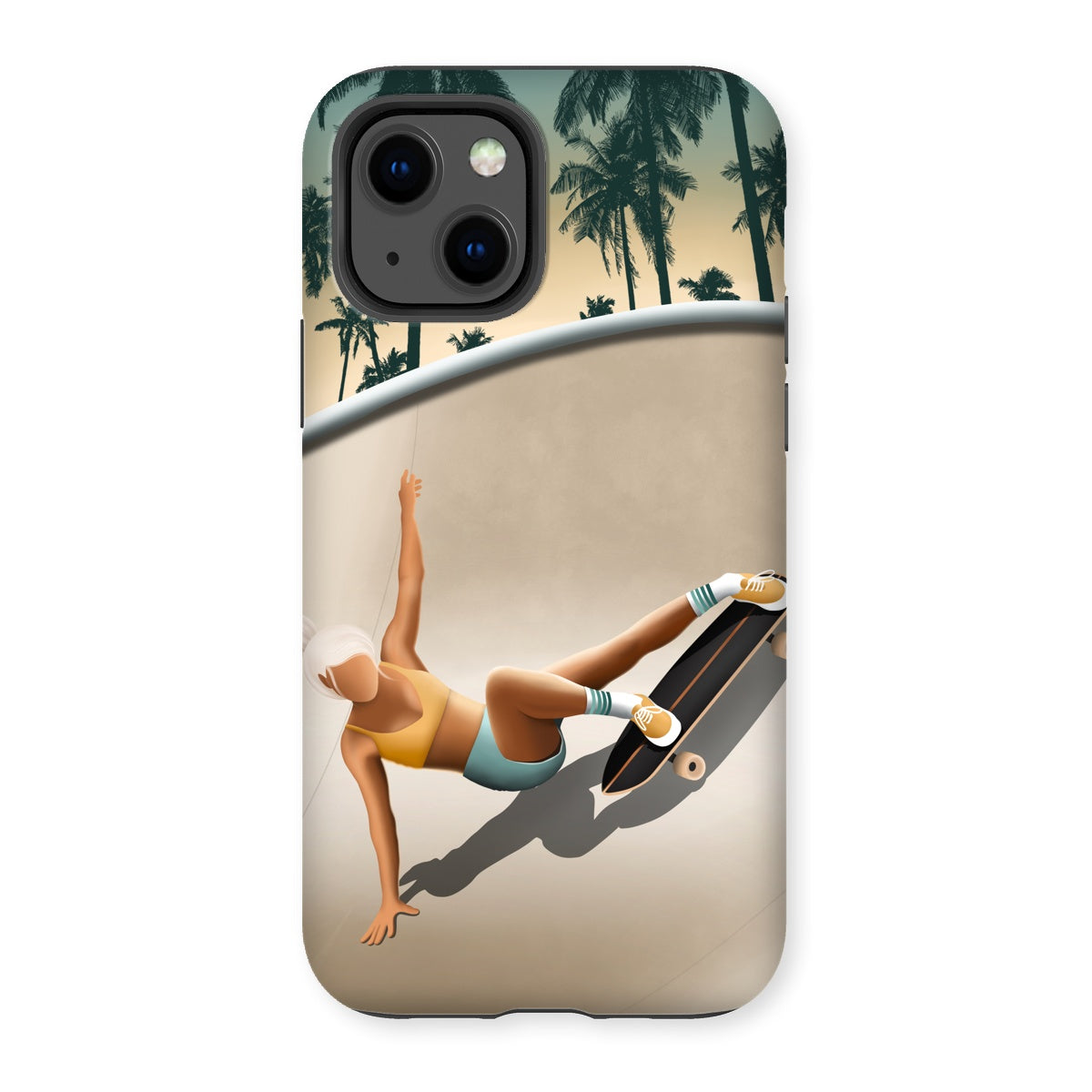 Skateboarding in Venice beach reinforced phone case