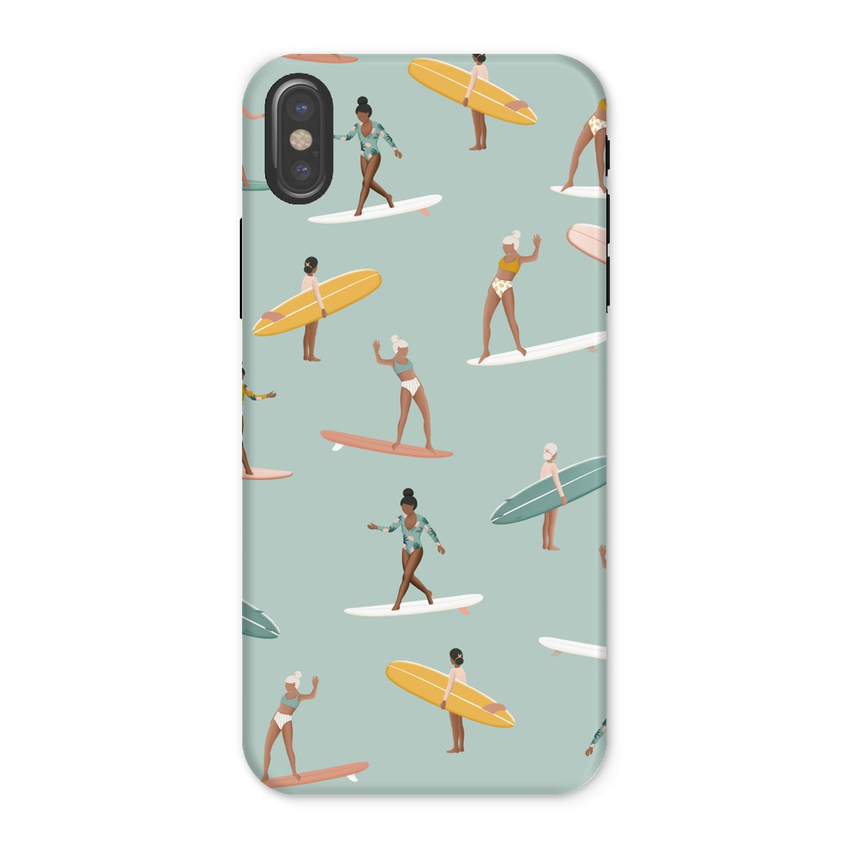 Surf pattern reinforced phone case