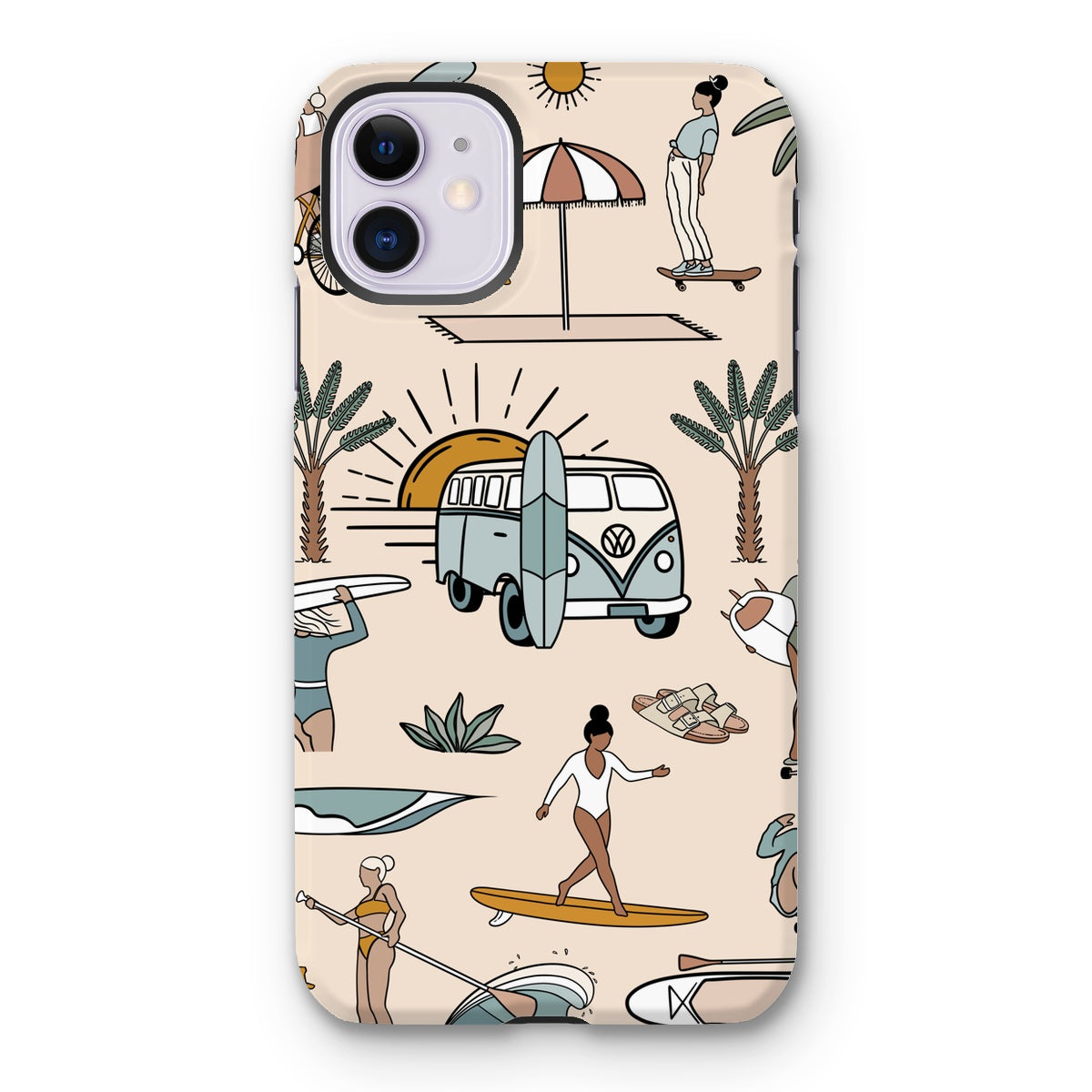 Funda de teléfono reforzada con playa pequeña