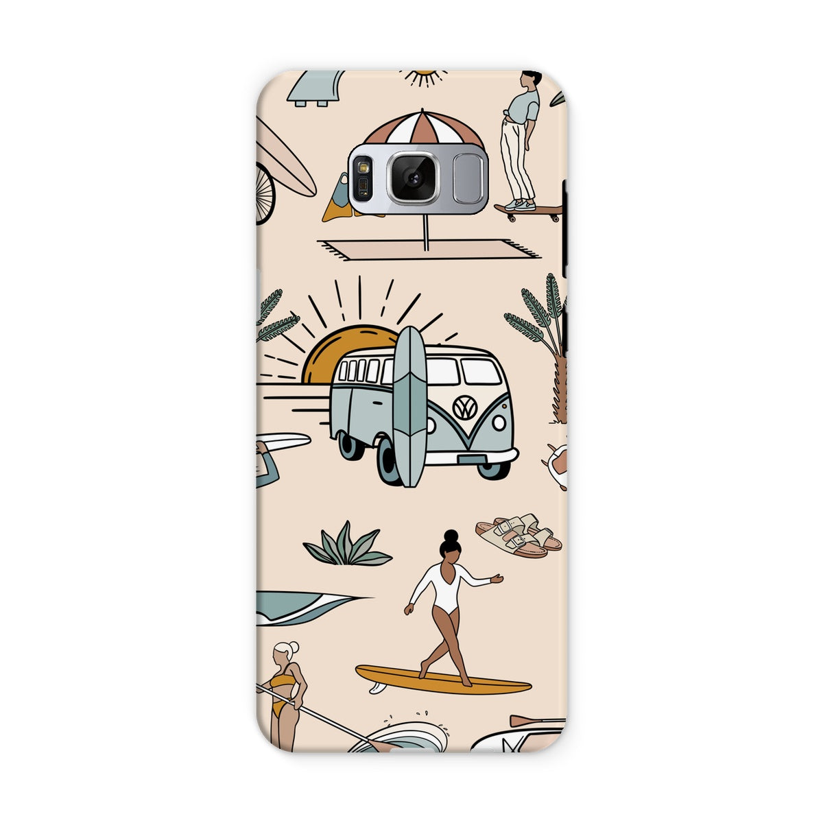 Funda de teléfono reforzada con playa pequeña