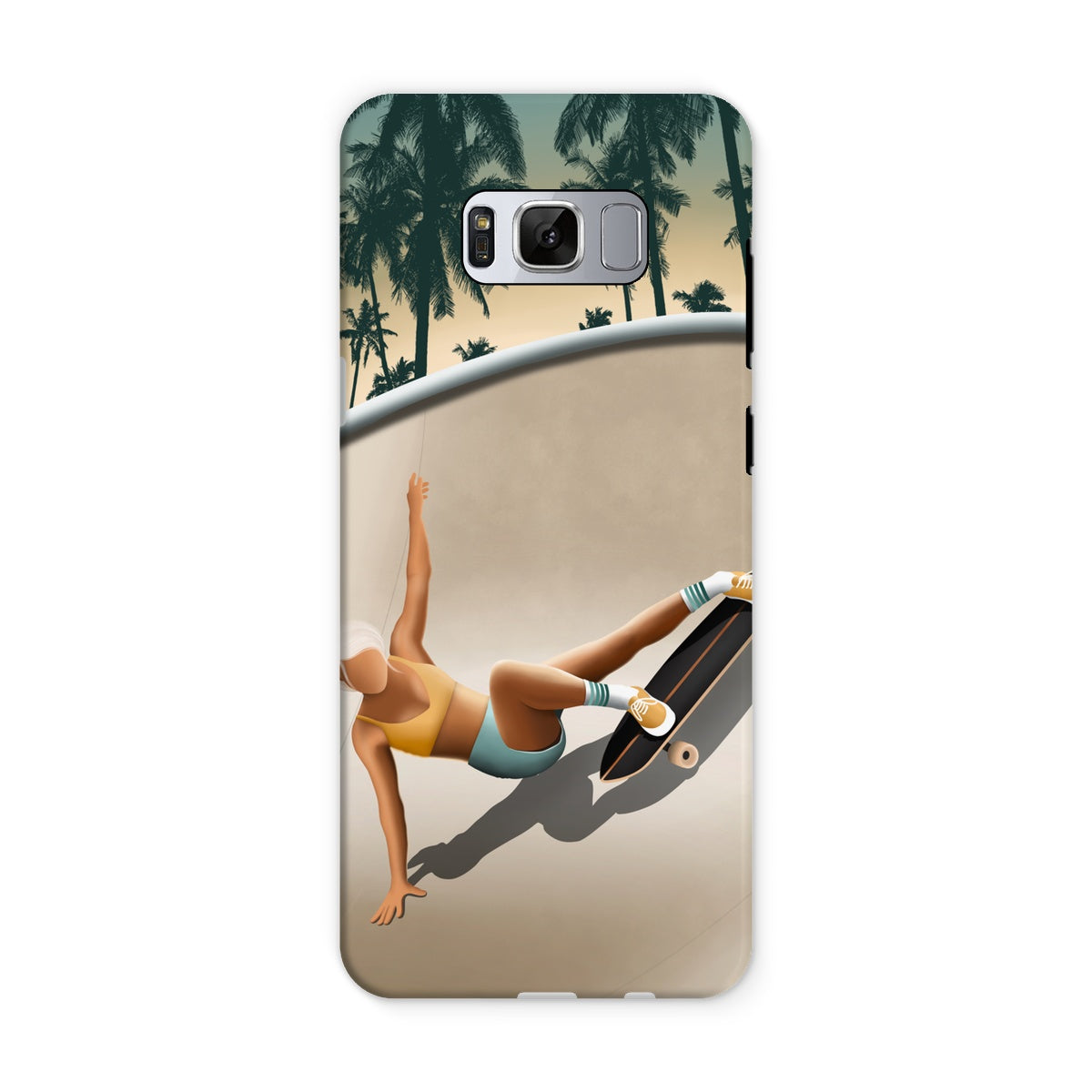 Skateboarding in Venice beach reinforced phone case