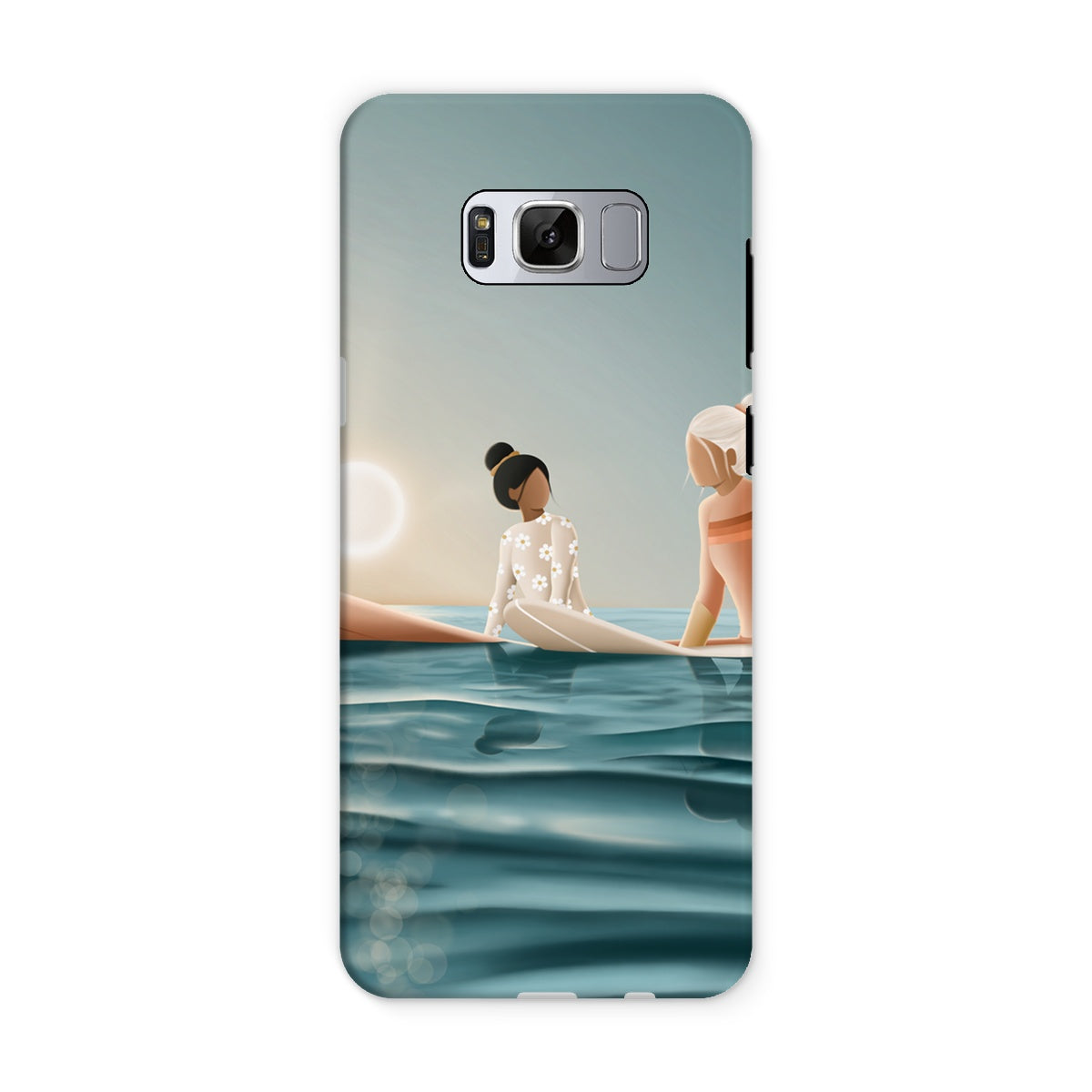 Morning surf session reinforced phone case