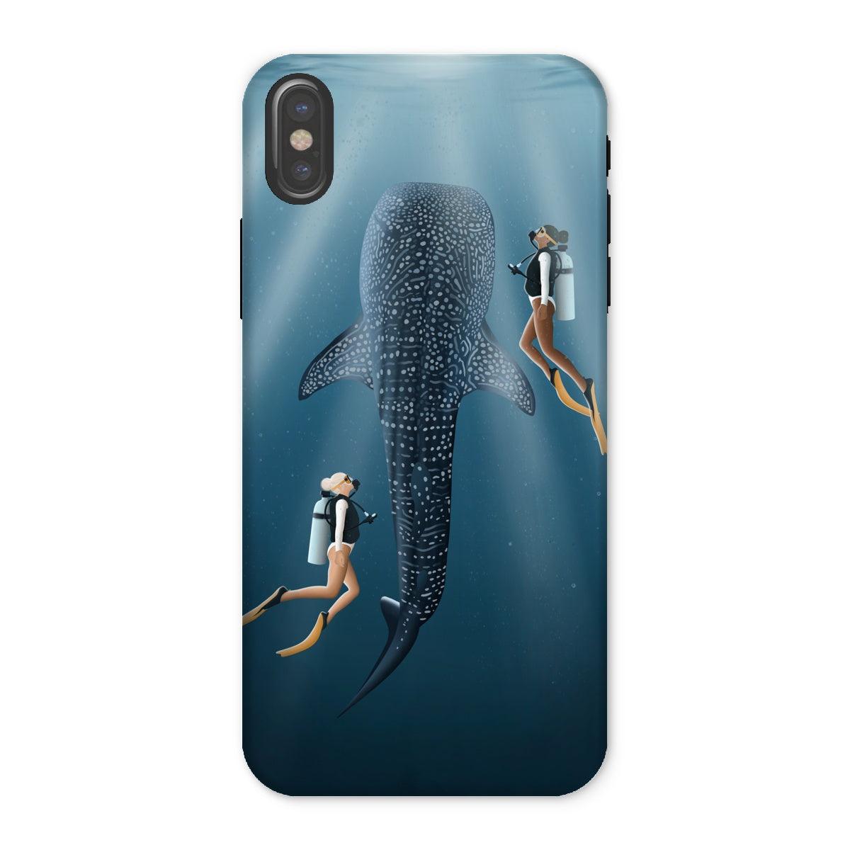 Buceo con amigos funda de móvil reforzada