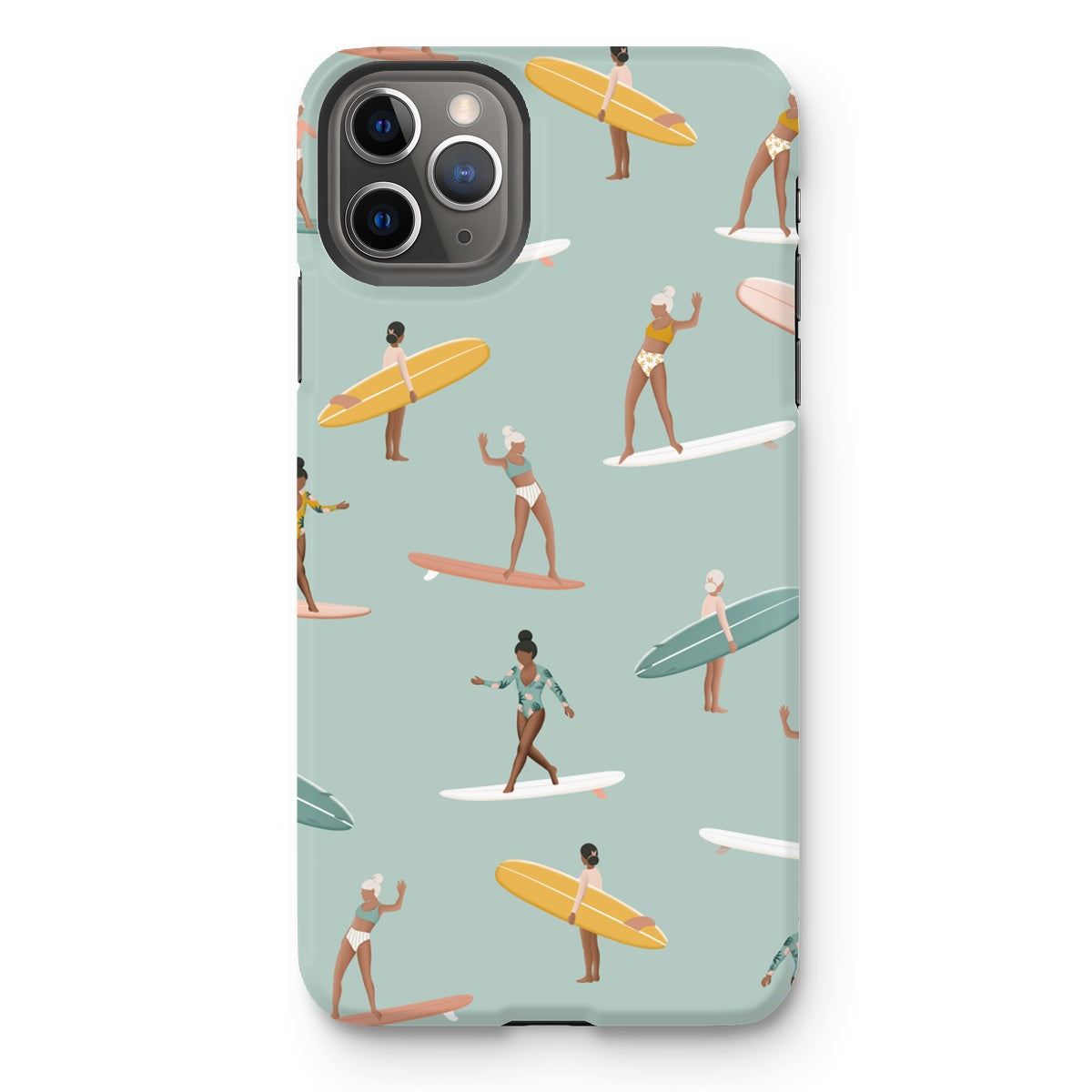 Surf pattern reinforced phone case