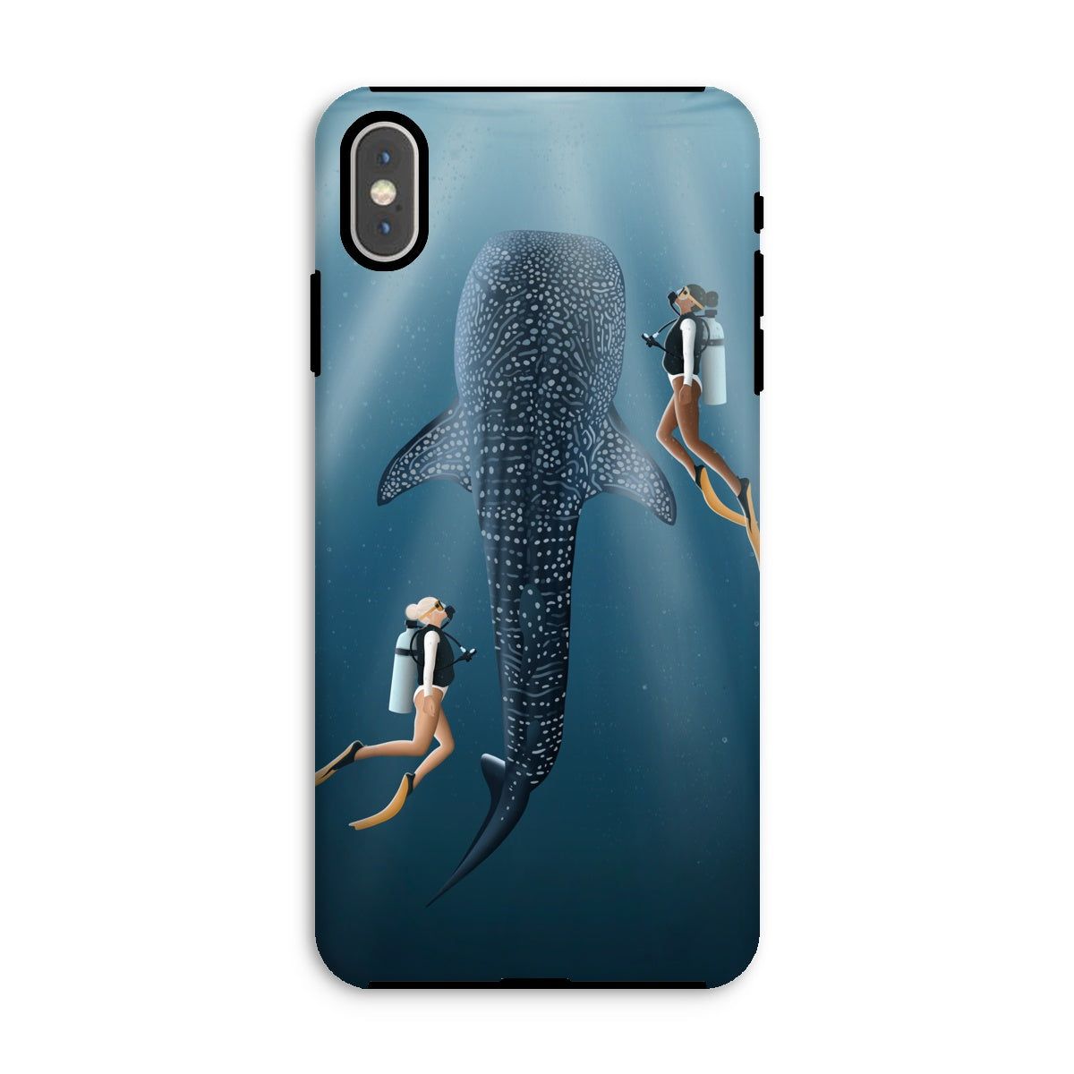 Buceo con amigos funda de móvil reforzada