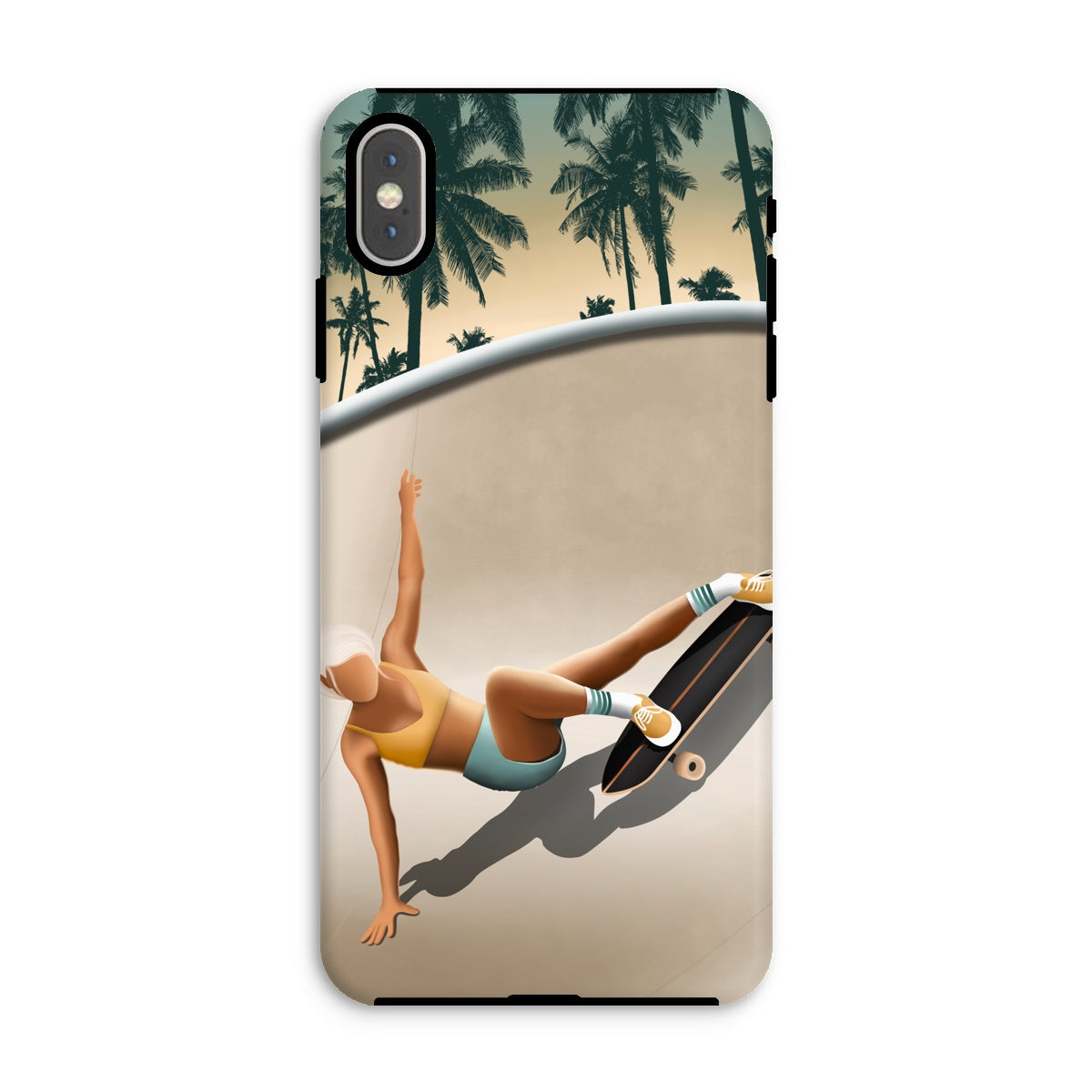 Skateboarding in Venice beach reinforced phone case