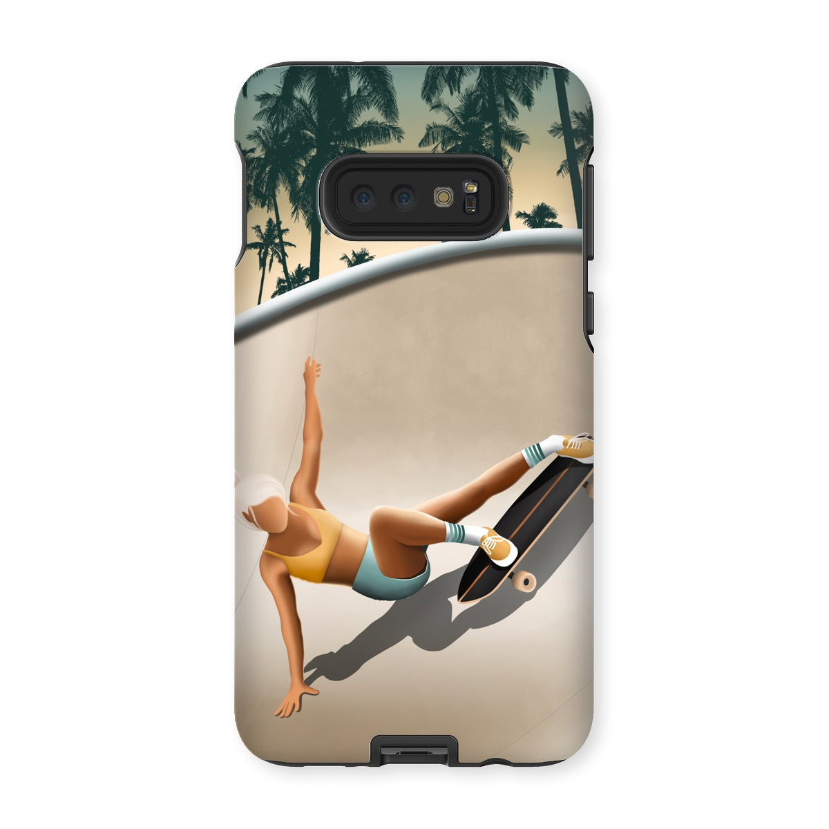 Skateboarding in Venice beach reinforced phone case